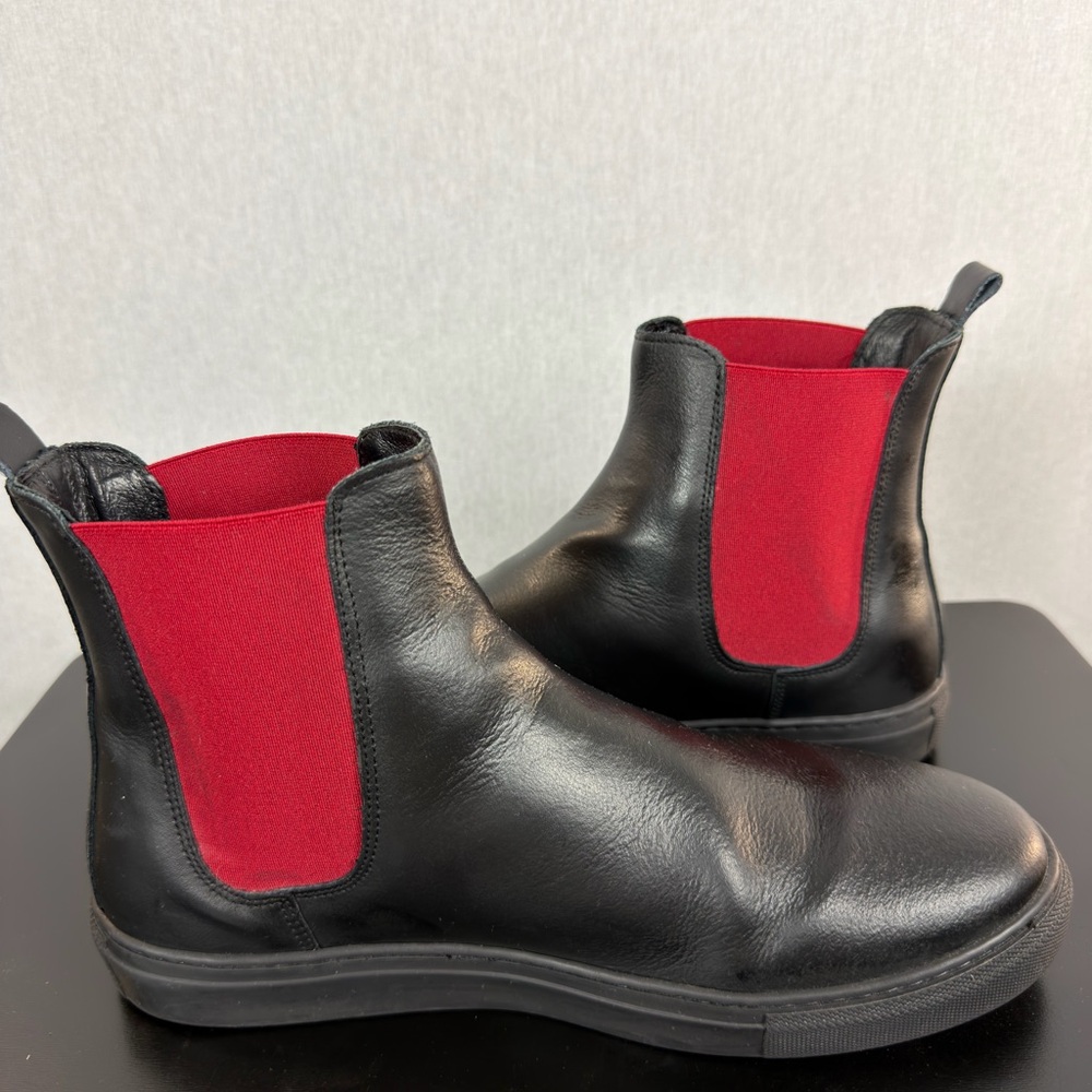 Valentino Black and Red Men's Boots